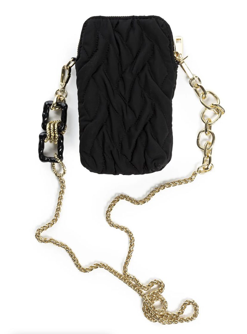 Elisa Cavaletti - Black Phone Clutch Bag
