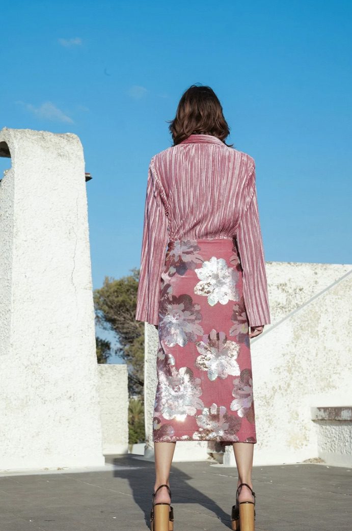Sabina Musayev - Irvi Top | Smoked Pink