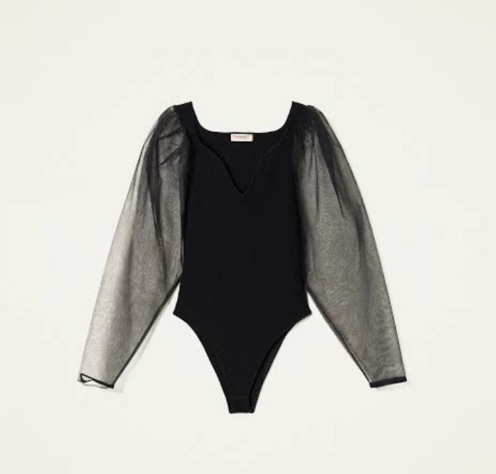 Twinset - Tulle Sleeved Body Suit