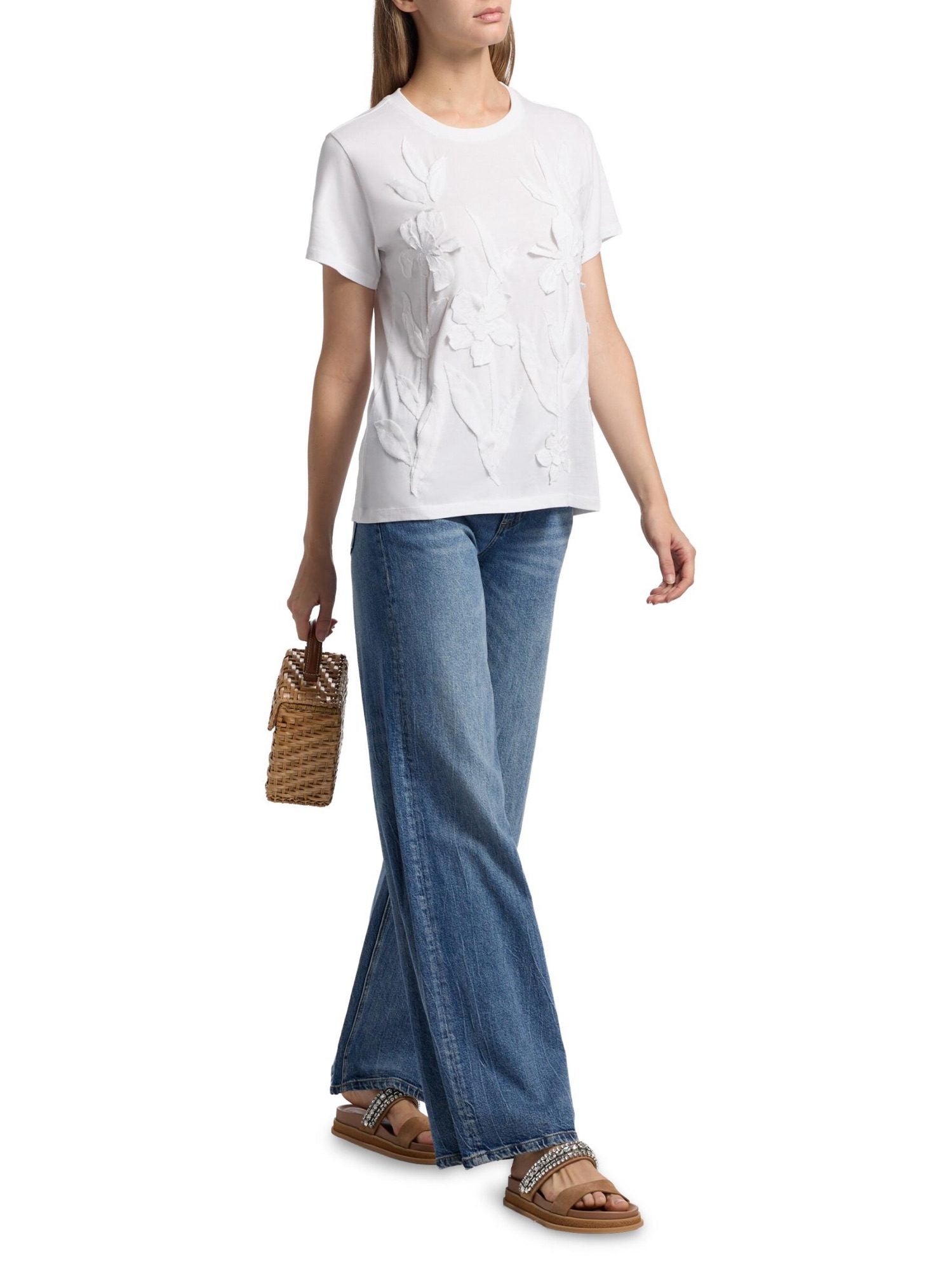 Johnny Was - Crew Neck Antionette | White
