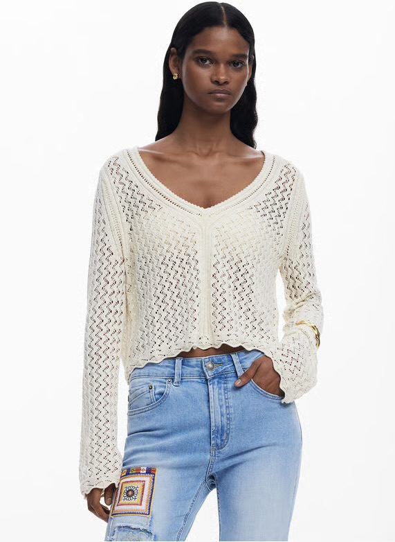 Desigual - Flam Crochet Top