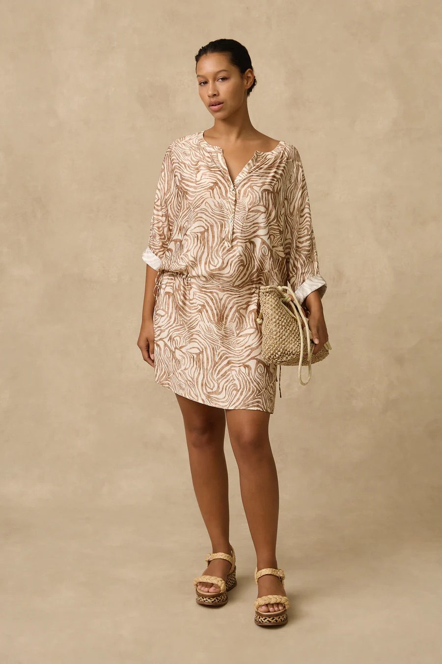 Monte and Lou - Nova 3/4 Sleeve Shirt Dress