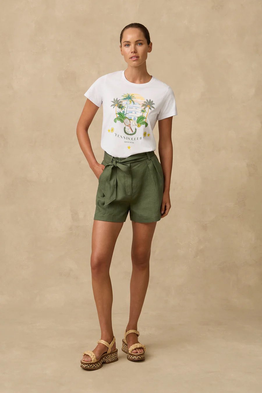 Monte and Lou - Linen Short | Green