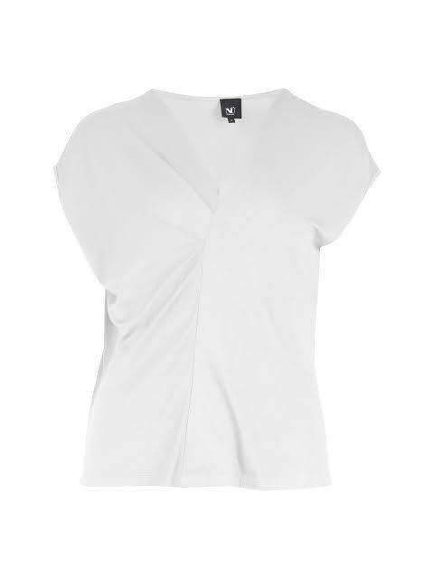 Nu Denmark -Yasmi Tee V Neck | Cream