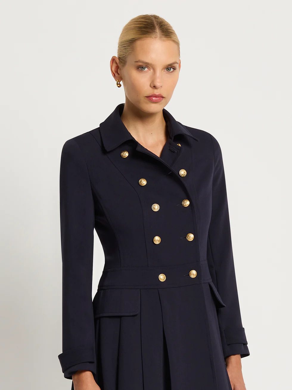 Moss and Spy - Morgan Pleated Coat Dress