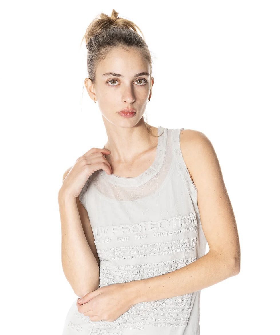 Rundholz - Mesh Dress | White