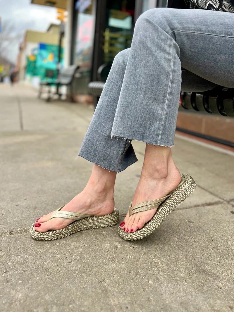 Ilse Jacobsen - Platform Thongs | Platin