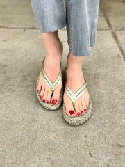 Ilse Jacobsen - Platform Thongs | Platin