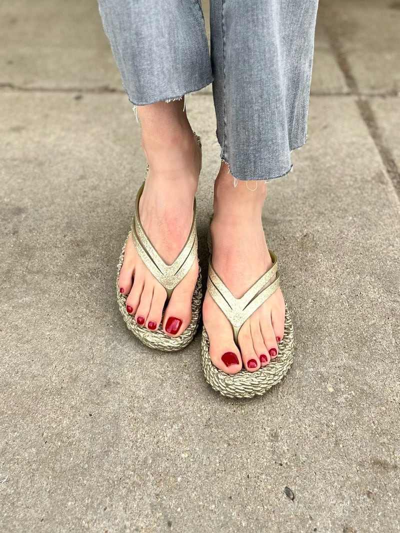 Ilse Jacobsen - Platform Thongs | Platin