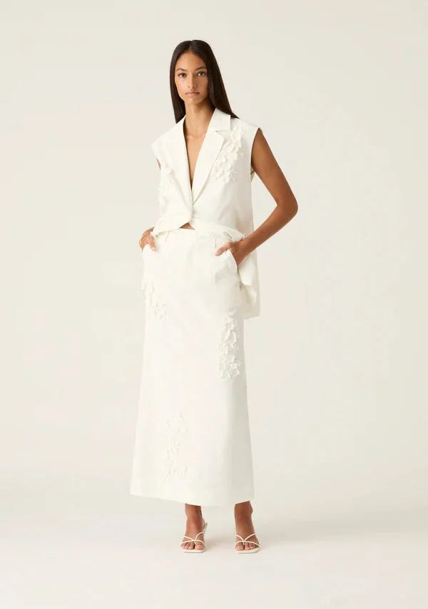 Mos the Label - Athena Maxi Skirt | White