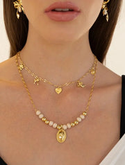 Mountain and Moon - Angel Necklace | Gold