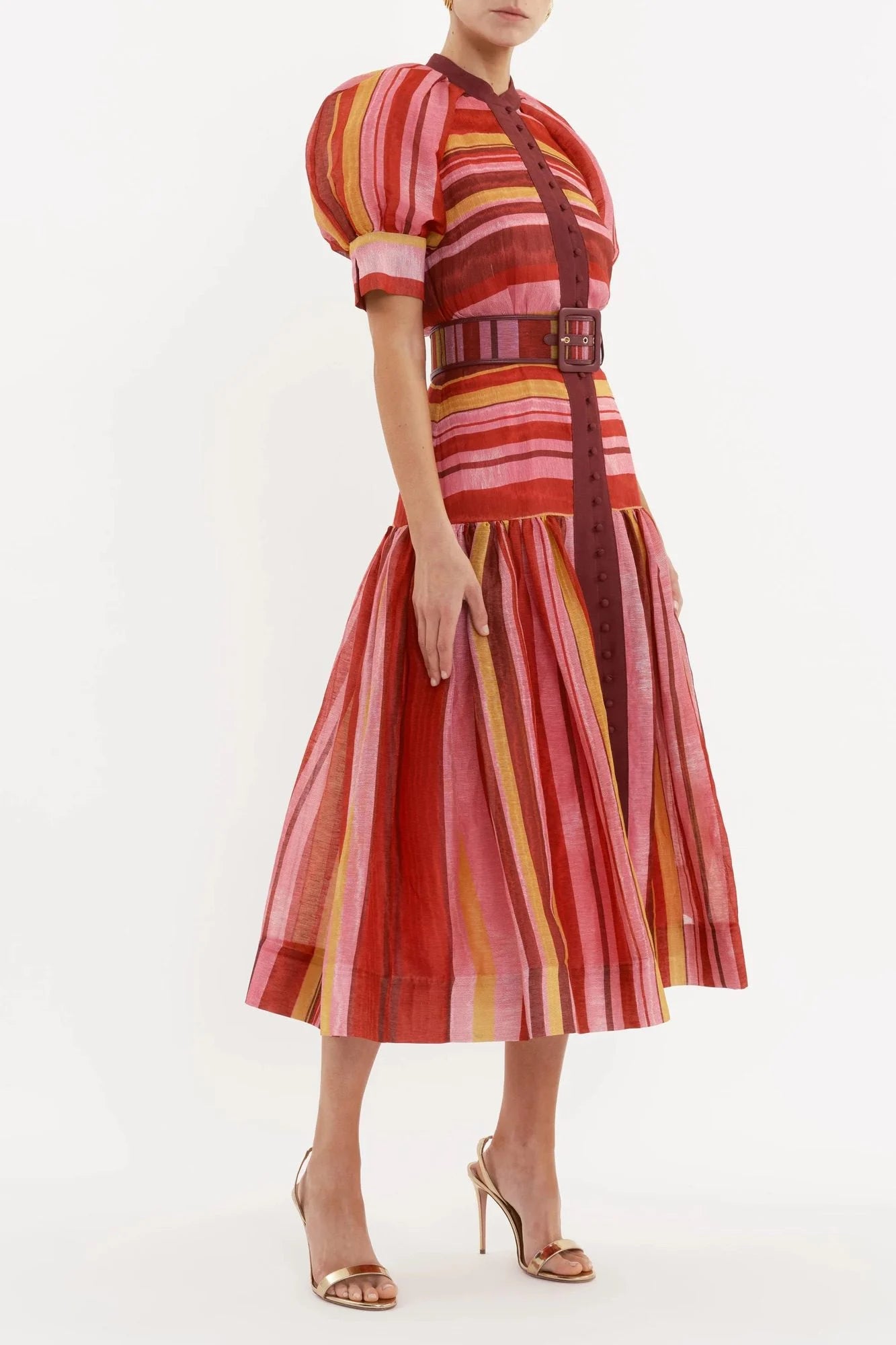Rebecca Vallance - Milania Puff Sleeve Midi Dress