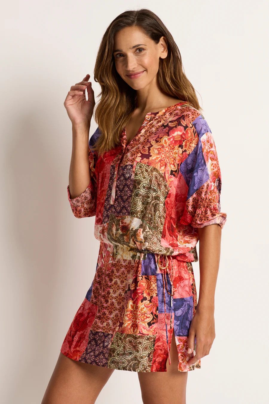 Monte and Lou - Frankie 3/4 Sleeve Shirt Dress