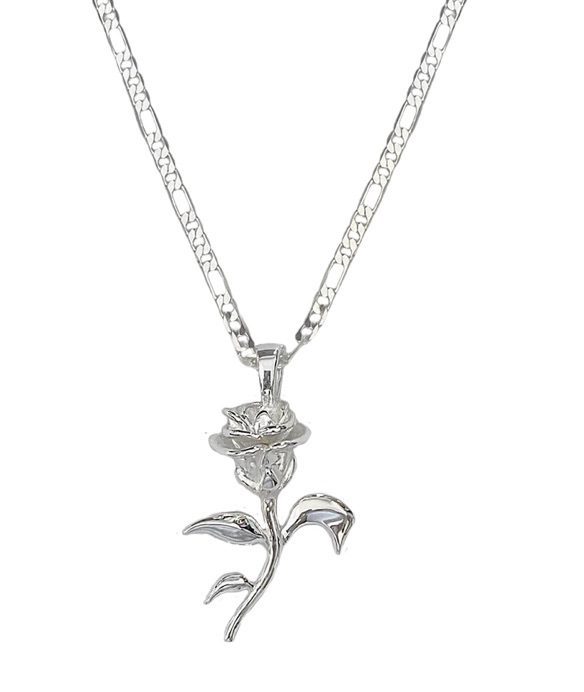 Mountain and Moon - Rosette Necklace | Silver