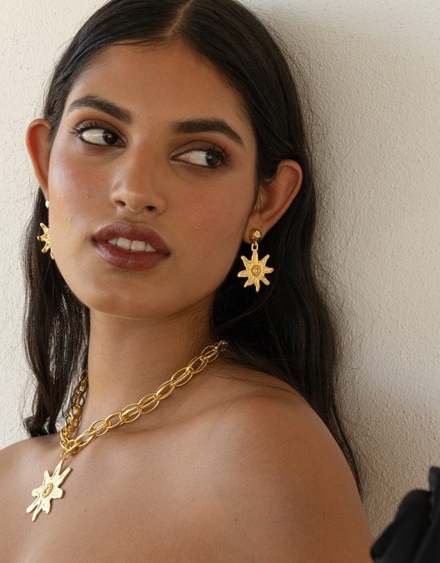 Mountain and Moon - Gold Mimi Starfish Earring