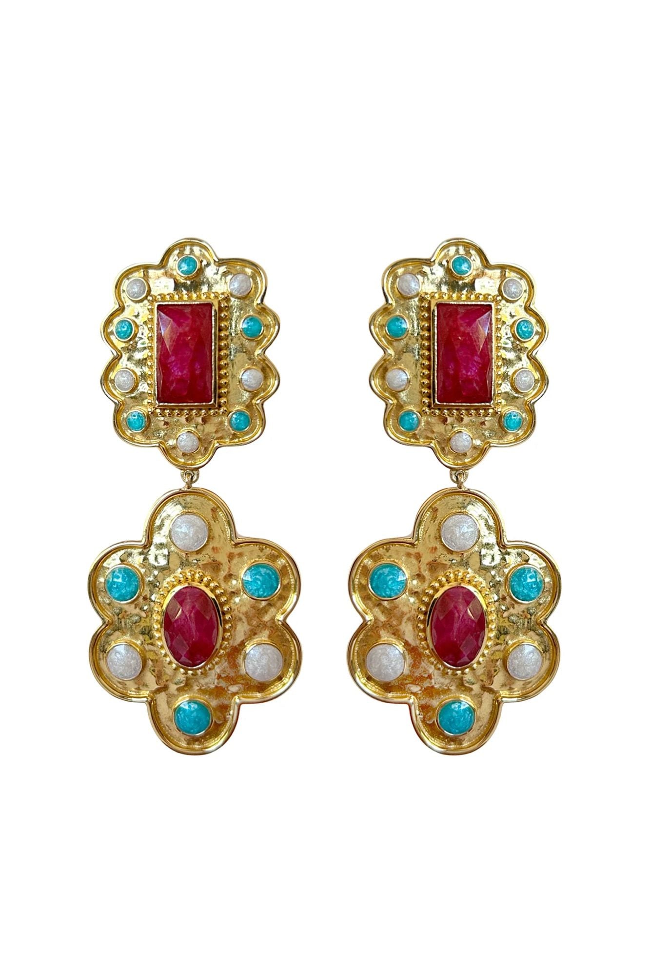 Mountain and Moon - Gold Aniqua Earring