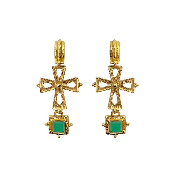 Mountain and Moon - Maria Earrings | Green Onyx