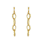 Mountain and Moon - Gold Giselle Hoops | White Crystal