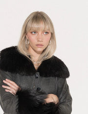 Mountain and Moon - Kitty Silver Hoops