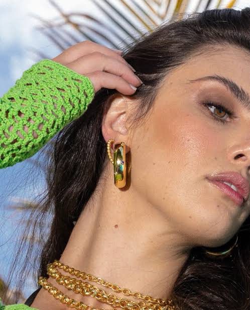 Mountain and Moon - Gold Camila Multi Gemstone Earring