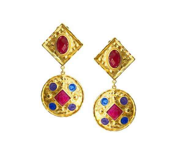 Mountain and Moon - Gold Valentina Earrings